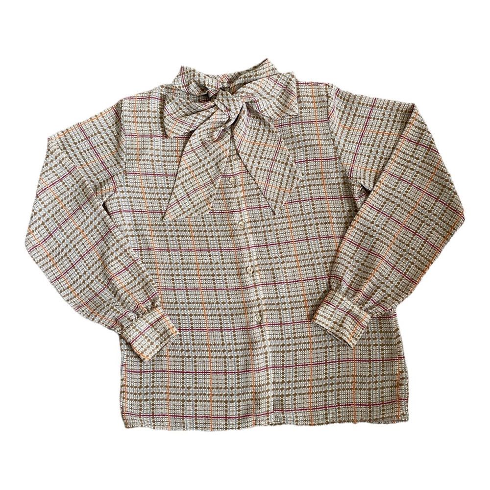 Vintage Chiffon Tie Blouse